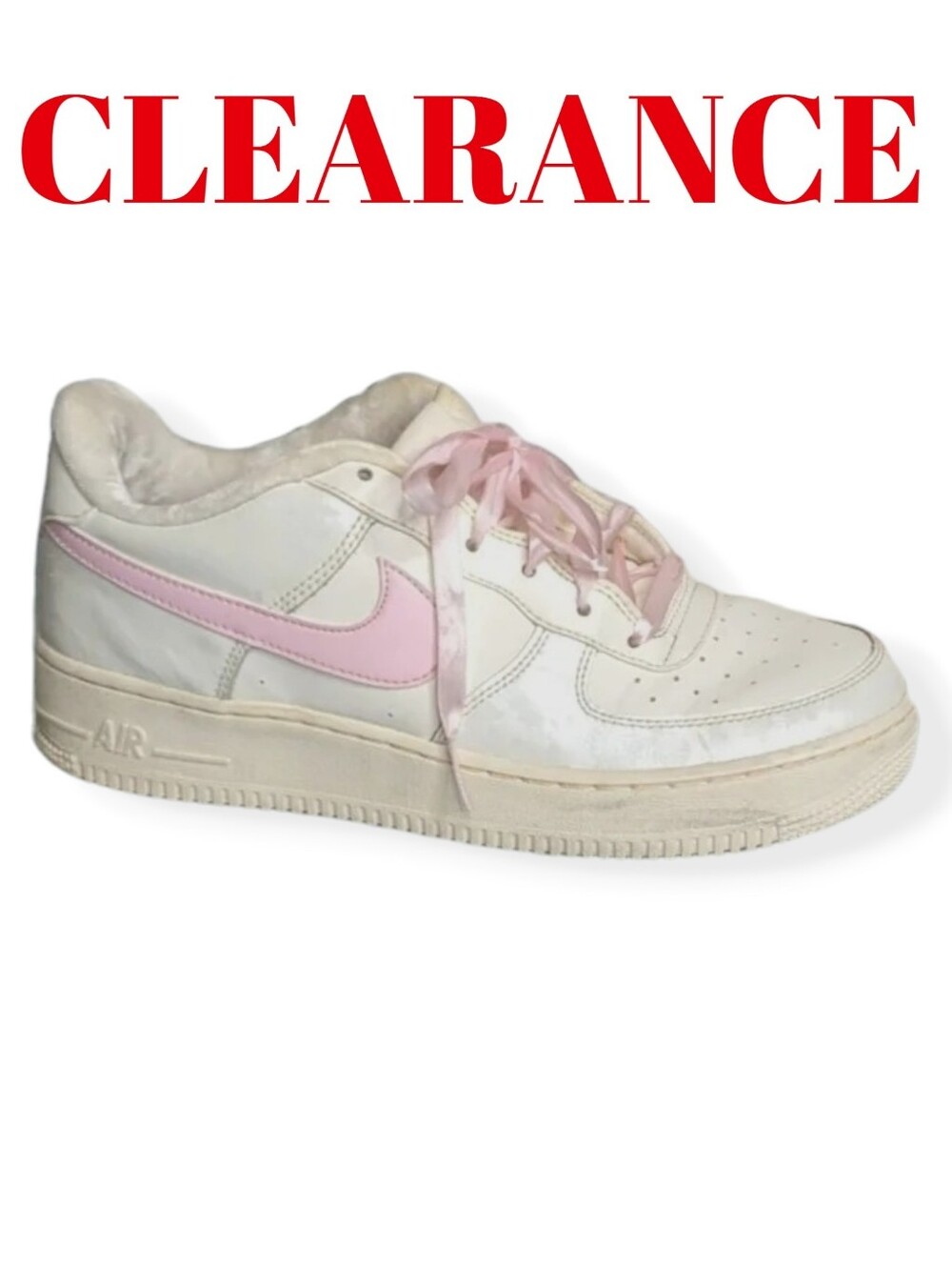 Nike Air Force 1 Sail Arctic Pink Girl's Size 7  Style# 314219-130 Pink & Cream